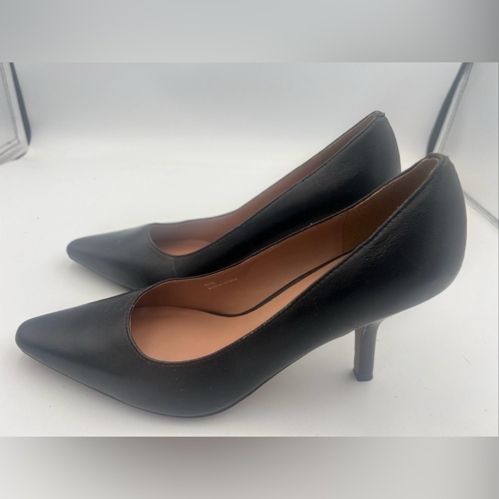 Linea Paolo Payton Black Leather Pointed Toe 4" Heel Women’s Size 8.5M Pump NEW